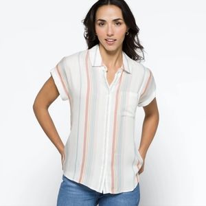 Cosmic Blue Love Ava Button Down Blouse